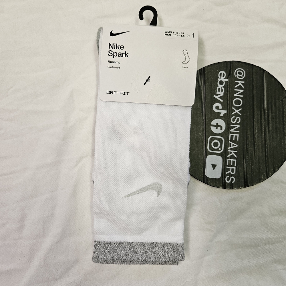 Nike Spark Cushioned Crew Running Socks Men's Size 10-11.5 Women's 11.5-13
